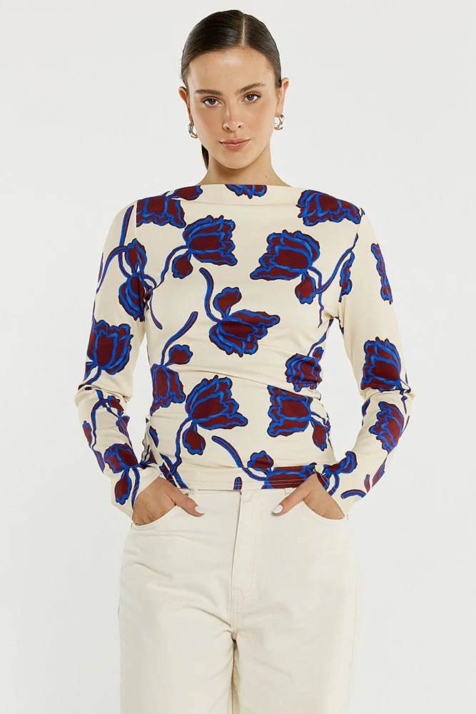 Jade Seamed Jersey Top