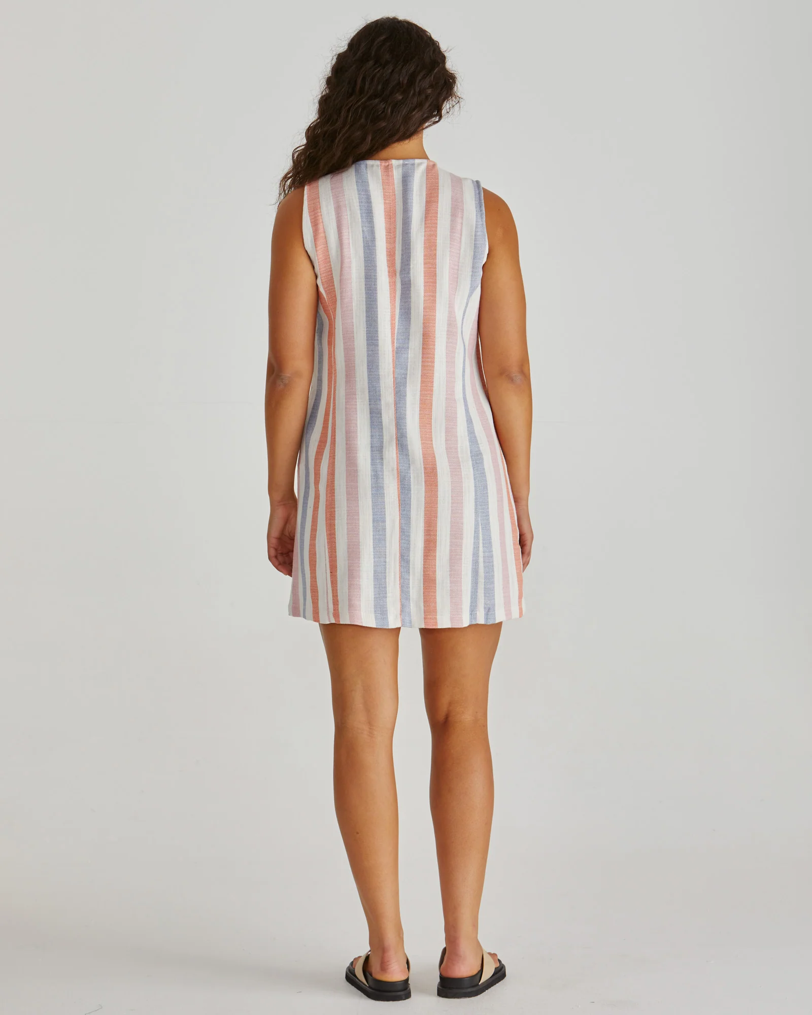 TRAVIS VEST DRESS - Multi Stripe - Image 6